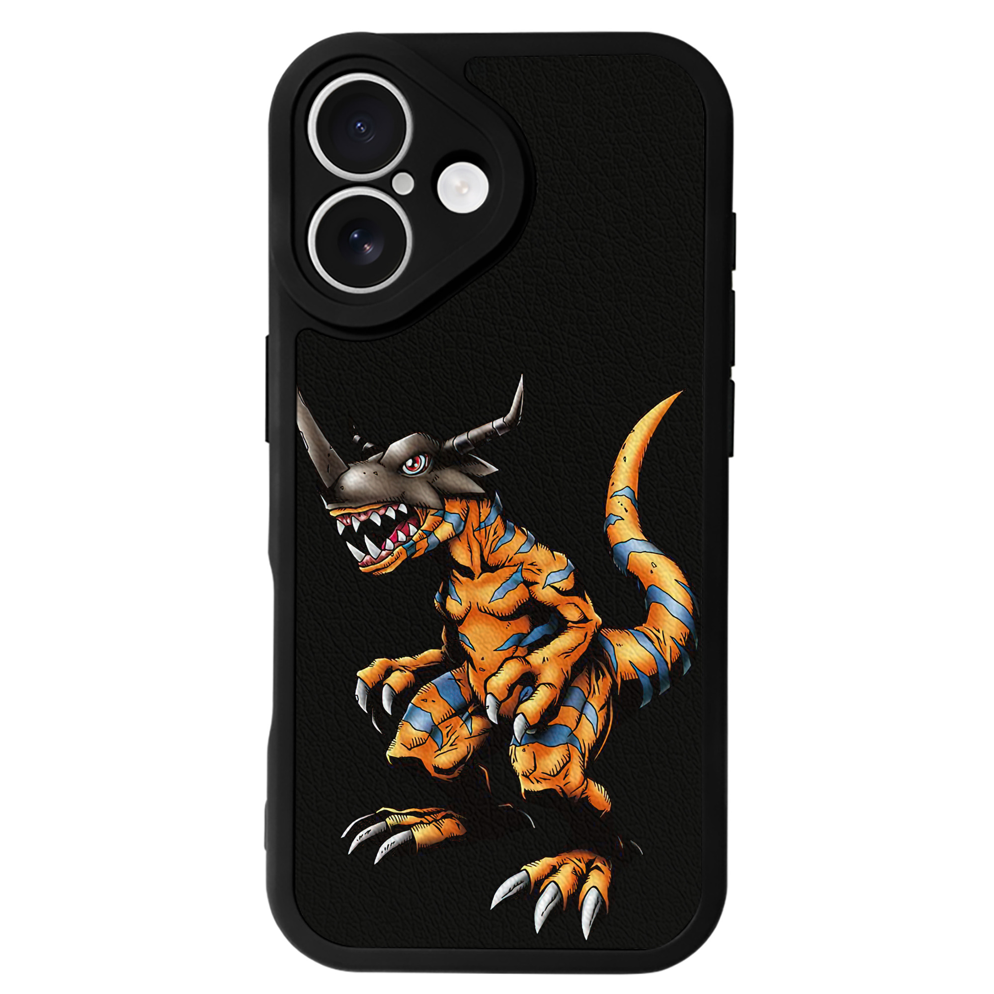 （画像用） Digimon デジタルモンスター/デジモン 【iPhone 16シリーズ対応】シリコンスマホケース（レザー調） 材質：シリコン